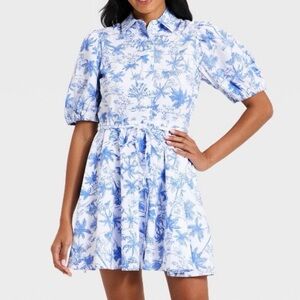 Women's Balloon Short Sleeve Mini
Shirtdress by A New Day new WITH DEFECT